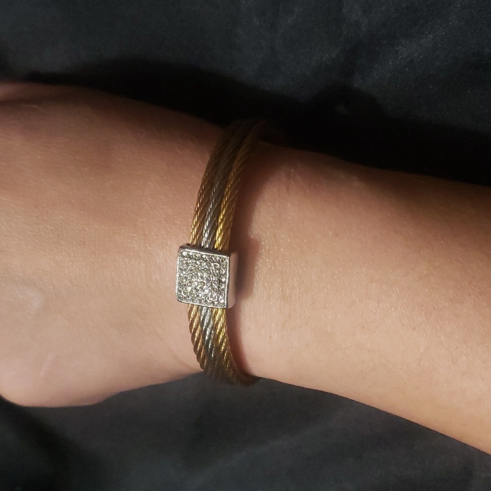 Tri Color Cable Bangle